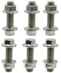 Dsnaduo Stainless Steel Flange Screws, Bolts, Exhaust One Size, Silver