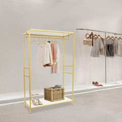 120*45*190cm Clothing Display Rack 20mm Square Tube Garment Rack For Shop & Home
