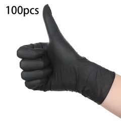 Nitrile Gloves – Disposable Food Safe Gloves for Kitchen, Cleaning, Hair Dye, De