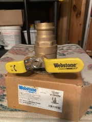 Webstone H-81415HV 1-1/4 in Press Rotating Flange Ball Valve W/ purge get 1 Free