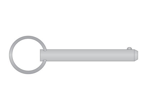 Detent Pin 1 x 7.500 (7-1/2) 300 Series Stainless Steel Plain (1 Pieces)