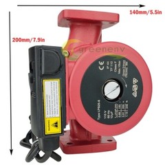 1/6HP 3 Speed Circulating Pump Use w/Outdoor Furnaces,Hot water heat,Solar,115V