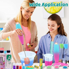 4 PCS Silicone Resin Mixer Paddles for Drill, Epoxy Mixer Attachment for Drill,