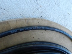 6 AWG 600 Volt THHN or THWN Stranded Copper Building Wire BLACK Per Foot