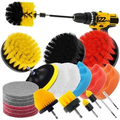 ETOUPA 22 Pcs Drill Attachments Set, Scrub Pads & Sponge & Wire Colorful