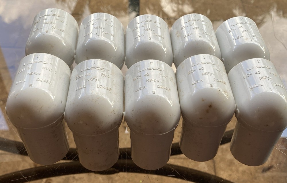 Lot of 10 – Lasco 1″ Sch40 PVC Street Elbow D2466 – Slip X Slip – New Open Box