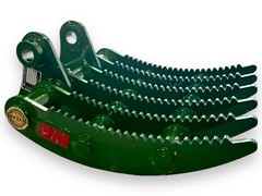 JMA 24in Mini Excavator Root Rake 4.5-6.5 Ton 45mm Pin-On Land Clearing Grapple
