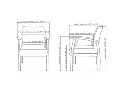 Lorell Guest Chairs 24″x25″x35-1/2″ Charcoal/Espresso frame 68555