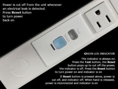 24″ 6 Outlets Hardwired Power Strip with ALCI, HG206W