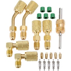 R410A Adapter Kit Mini Split Adapter With Thread: 1/4″ Male, 5/16″ Female
