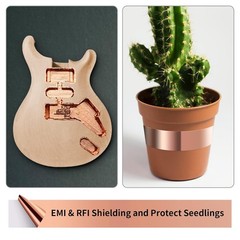 Copper Foil Tape with Conductive Adhesive for Guitar & EMI Shielding (2 x 33)