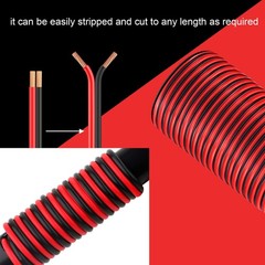 14AWG 100FT Electrical Wire Cable 2 Conductors Red Black Cable Hookup LED Lighti