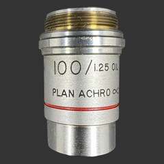 AO American Optical Microscope Objective 100/1.25 oil Plan Achro Cat1024 Austria