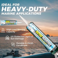 [Black] 3oz Marine Adhesive Sealant 5200 Fast Cure – Permanent, 1Pack Black