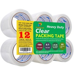 Packing Tape Refill Rolls 12 Rolls Heavy Duty 1.88″x65 yd 2.7mil 3″ Core