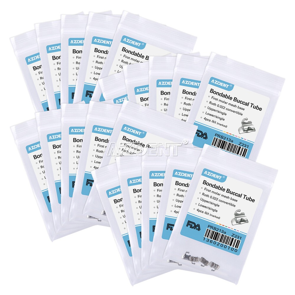 Dental Ortho Buccal Tube 1st/2nd Molar Roth/MBT 018/022 Non-Convertible Bondable