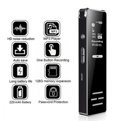 Digital Voice Recorder Dictaphone Audio Sound Recorder Mini Spy Lecture MP3 2025