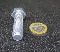 Tap Bolt Metric, FT, GR 10.9 Zinc M12 x 1.75 x 40 mm Length, 25 Pcs