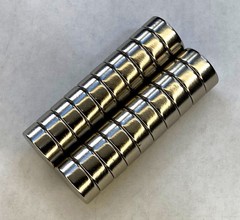 Neodymium Rare Earth Disc Magnets, N42, 1/2″ x 3/16, 12.7mm x 4.76mm (20 Pack)