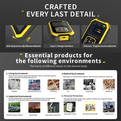 Geiger Counter Nuclear Radiation Meter Dosimeter Gamma Xray Beta Alarm Monitor