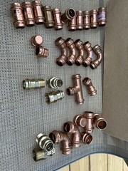 Lot of 31 PRO PRESS Viega Copper 1/2” And 3/4” Fittings And 4 Pro Press Valves