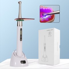 Dental Wireless Curing Light 1 Second Cure Lamp 2500mw/cm2 385nm-515nm ILED Type