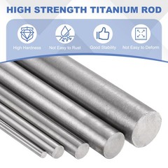 4Pcs Titanium Round Rod 0.06″ Dia(1.5mm) 8″ Length TC4 Titanium Solid Bar