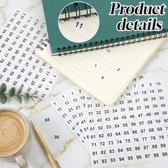 3000 Pcs Small Numbered Stickers, 0.4 inch Number Stickers inch, White