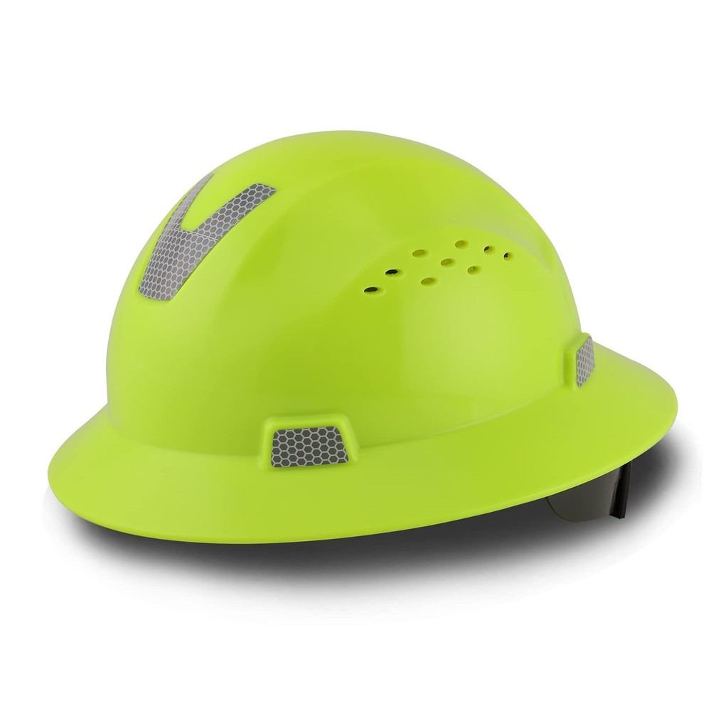 Full Brim Hard Hat Safety Helmet Vented ANSI Z89.1 Approved OSHA Hard Hats Co…