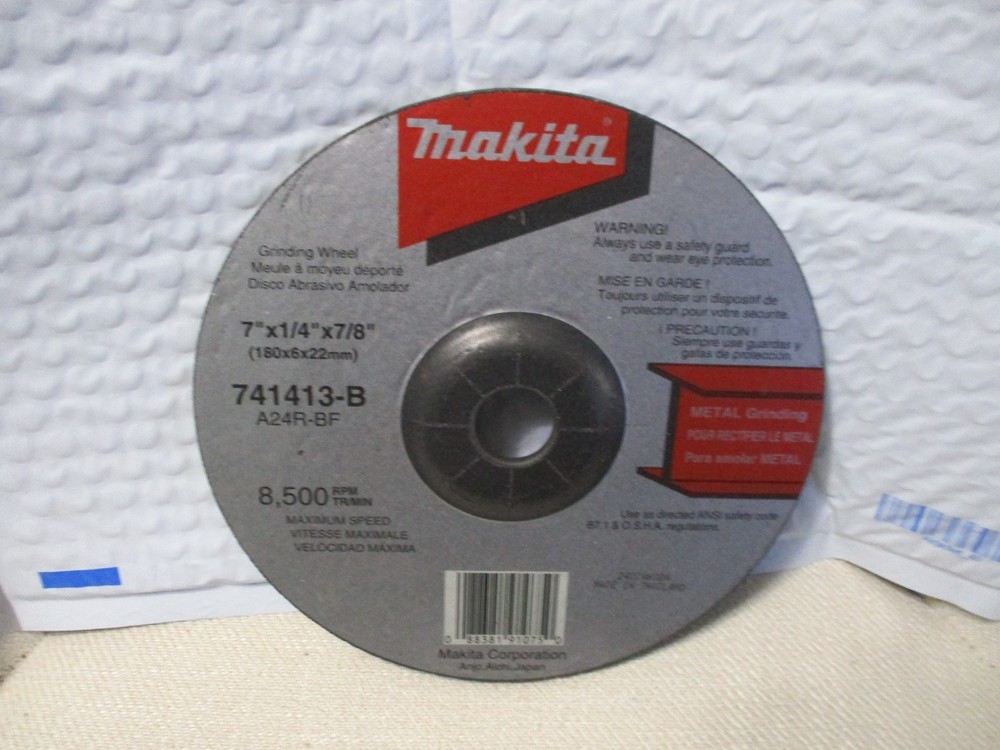 Makita Grinding Wheel 24 Grit 7″ x 1/4″ x 7/8″ A24R-BF 741413-B