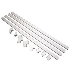 Wiremold CMK50 CordMate White PVC Paintable Cord Cover Kit with 30 L in. Cord