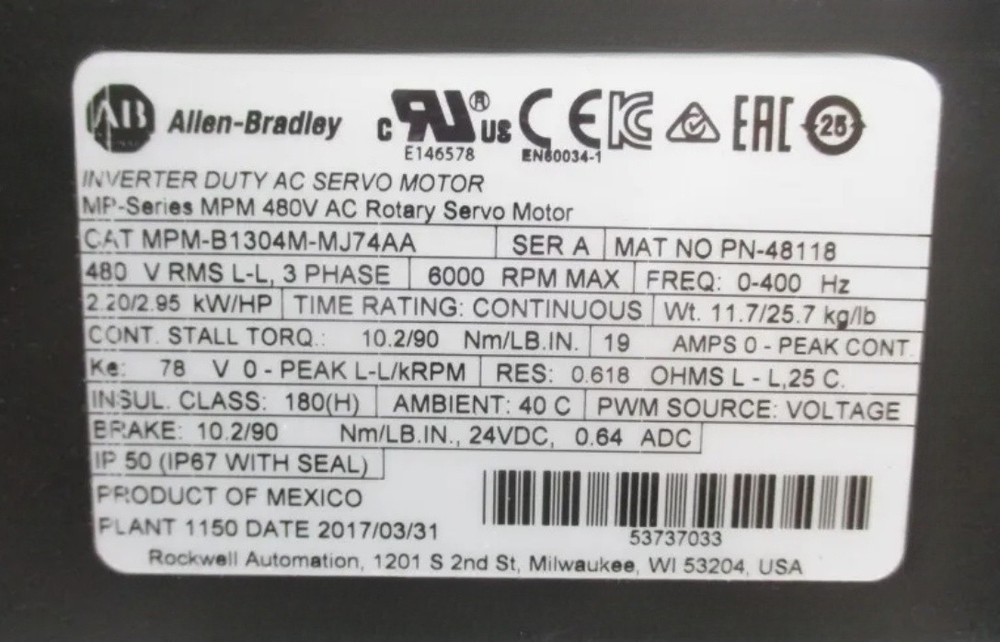 New Genuine New In Box AB MPM-B1304M-MJ74AA Free Shipping