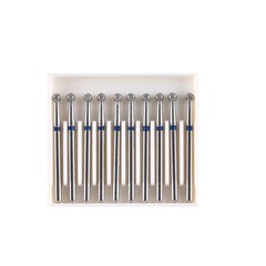 10 Pcs/Box Dental Surgical Round Ball Standard Grit FG Diamond Burs Long 25mm