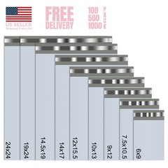 6×9 9×12 10×13 12×15.5 14.5×19 19×24 24×24 Poly Mailers Self Seal Shipping Bags