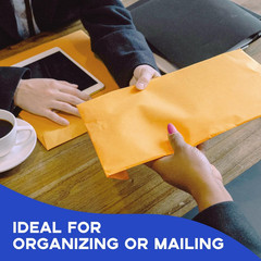 9X12 Manilla Envelopes Self Seal, 100 GSM Brown Kraft Large Envelopes for Mailin