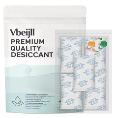 2 Gram (50 Pack) Color-Indicating Silica Gel Packets, Each 5 Pack 2