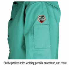 NEW Revco Black Stallion F9-30C 9oz. 30″ Cotton FR Green Welding Jacket S-2XL