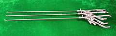 3pc Laparoscopic Bariatric Needle Holder Straight & Curved Jaw 5mmx45cm Reusable