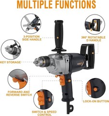 Corded Mixing Drill Machine with Spade Handle