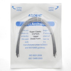Dental Orthodontic Super Elastic Niti Rectangular Arch Wires Ovoid Form AZDENT