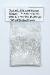 TechDiamondTools Diamond Powder 14,000 Grit 0-1 Microns – 25cts = 5 Grams