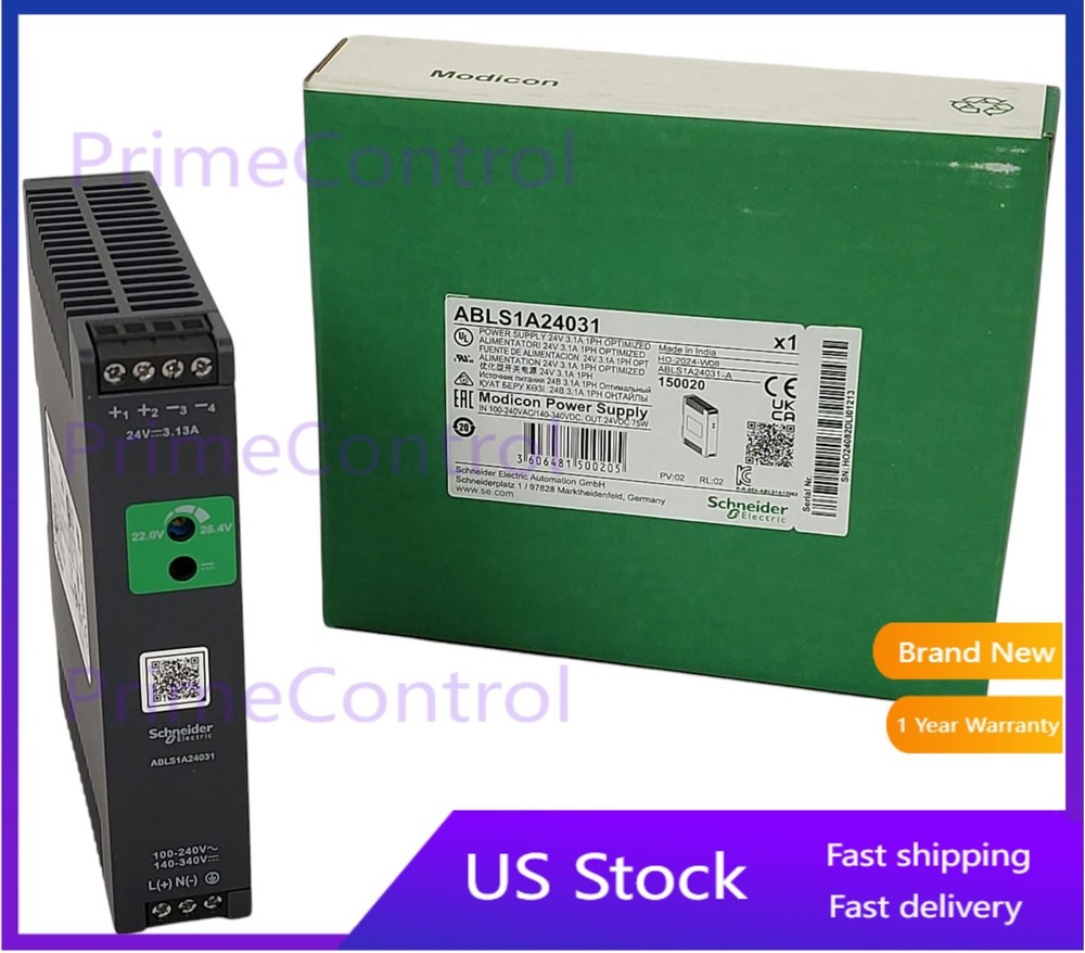 Schneider ABLS1A24031 Regulated Power Supply 100-240V AC, 24V 3.1 A Single Phase