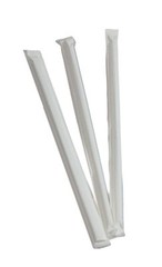300 Drinking Straws-Wrapped 8 inches Clear Giant 8