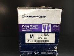Kimberly Clark REF 55092 Purple Nitrile Powder Free Exam Gloves M Sterile KC500