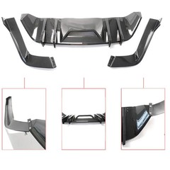 Rear Bumper Diffuser for Mustang 2015-2017 Spoiler Splitter Carbon Fiber