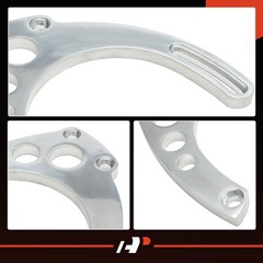 A-Premium Polished Aluminum Alternator Bracket Kit | Compatible with Chevy Bi…