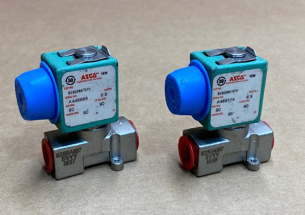 ASCO SOLENOID VALVE SC8256A107V 1/4 NPT 24VDC STAINLESS QTY 2
