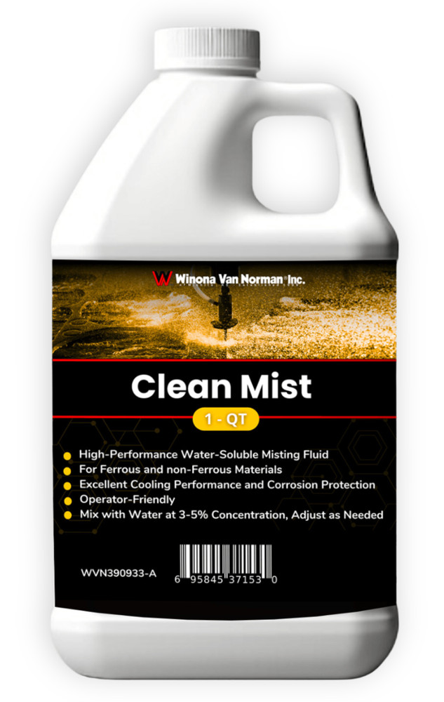 Clean Mist – Concentrated Misting Coolant for Cutting and Machining – 1 Quart