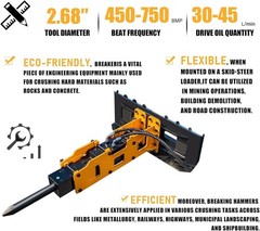 Hydraulic Hammer 680 Concrete Breaker Skid Steer Attachment Sales in USA