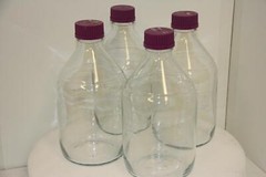 Lot of 4 VWR 10754-822 89012-122 2000mL Media Storage Bottles with GL45 Caps